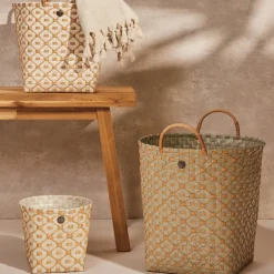 Ivy & Rose stor kurv m/håndtak 35x35 cm matcha green