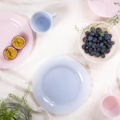 Jade asjett 21 cm lys blå