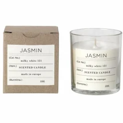 Jasmin duftlys 7,4 cm hvit