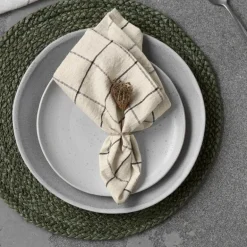 Join servietter 40x40 cm 4 stk svart/off-white
