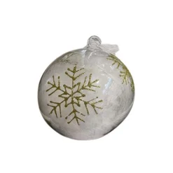 Julekule m/dobbel stjerne 12 cm gull