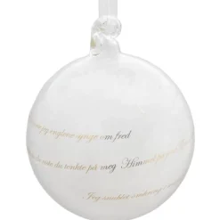 Julekule m/sang 8 cm gull