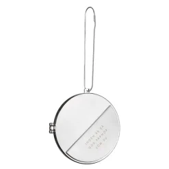 Julepynt medaljong m/fotoramme 7x7 cm farmor sølv