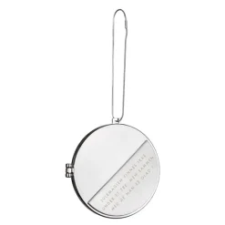 Julepynt medaljong m/fotoramme 7x7 cm julemagien sølv