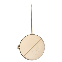 Julepynt medaljong m/fotoramme 7x7 cm tante gull