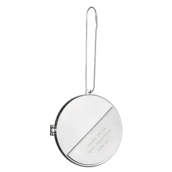 Julepynt medaljong m/fotoramme 7x7 cm bestemor sølv