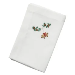 Juleserviett i stoff med marsipangris 50x50 cm
