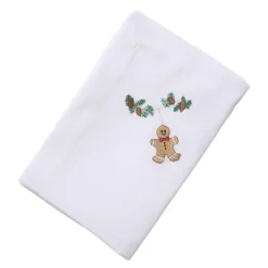 Juleserviett i stoff med pepperkakemann 50x50 cm