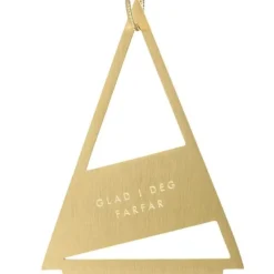 Juletrepynt Farfar 0,73x5,3 cm 14K gull