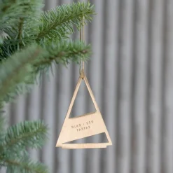 Juletrepynt Farfar 0,73x5,3 cm 14K gull