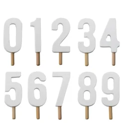 Junaid bursdagsdekorasjon tall hvit