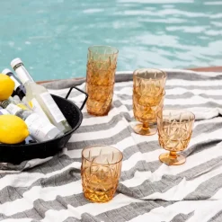 June picknick glass 30 cl 4 stk amber