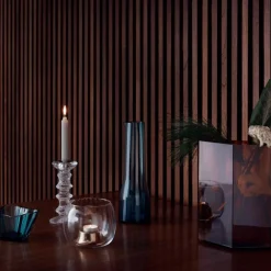 Kaasa telyslykt 14,1x11,5 cm klar/rosegull