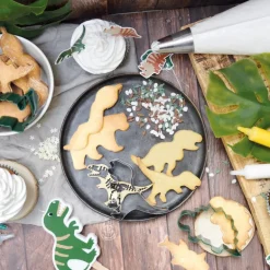 Kakeform dinsosaur 4 stk stål