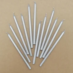 Kakelys 12 stk sølv