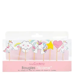 Kakelys enhjørning 8 stk multi