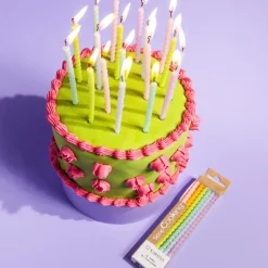 Kakelys vridde 12 stk pastell multi