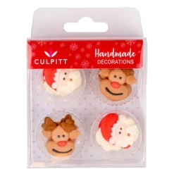 Kakepynt spiselig nissen og rudolf 12 stk