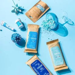 Kakestrø 55 g blå/hvit