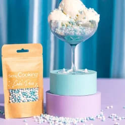 Kakestrø 55 g blå/hvit