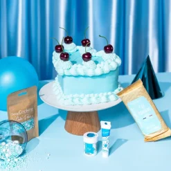 Kakestrø 55 g blå/hvit