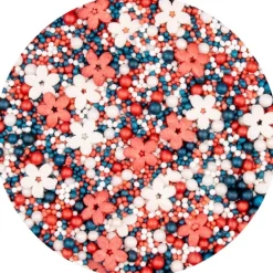 Kakestrø Gratulerer med dagen 90g rød/hvit/blå