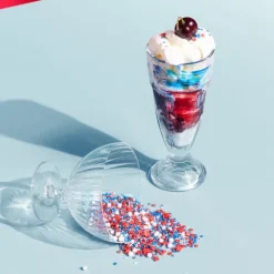 Kakestrø 17.mai 50 g rød/hvit/blå