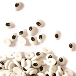 Kakestrø øyne 40 g hvit/svart