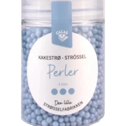 Kakestrøssel perler 4 mm 90g isblå
