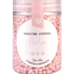 Kakestrøssel perler 4 mm 90g rosa pastell