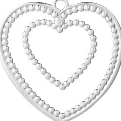 Karen Blixen kulehjerte H12 cm forsølvet