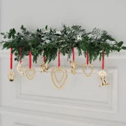 Karen Blixen kulehjerte H12 cm forgylt