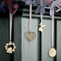 Karen Blixen vilt hjerte 8 cm forgylt