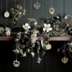 Karen Blixen vilt hjerte 8 cm forsølvet