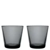 Kartio glass 21 cl 2 stk mørk grå