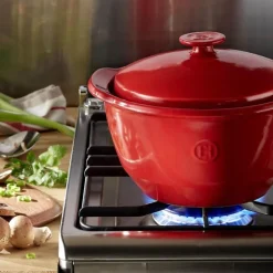 Kasserolle 2L matt rød