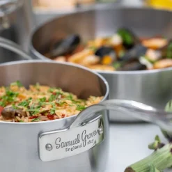 Kasserolle med lokk 2L rustfritt stål