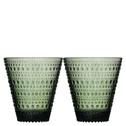 Kastehelmi glass 30 cl 2 stk furugrønn