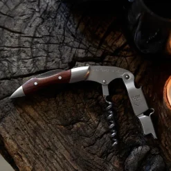 Kelner vinåpner med trehåndtak WT110 tre/rustfritt stål