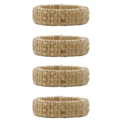 Kind serviettringer 4 stk natur