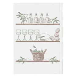 Kjøkkenhåndkle olivenfest 35x50 cm grå