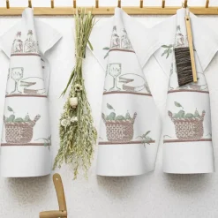 Kjøkkenhåndkle olivenfest 35x50 cm grå