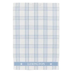 Kjøkkenhåndkle ruter 50x70 cm hvit/blå