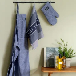 Kjøkkenhåndkle 80x50 cm blå/hvit