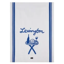 Kjøkkenhåndkle 70x50 cm hvit/blå