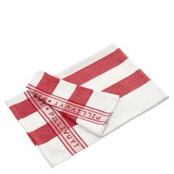 Kjøkkenhåndkle 60x90 cm hvit/rød