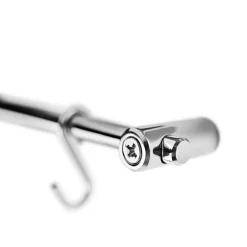 Kjøkkenstang med 6 stk S-kroker rustfritt stål