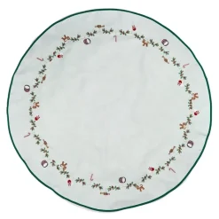 Klassisk brodert juletreteppe 120 cm