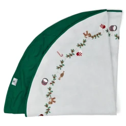 Klassisk brodert juletreteppe 120 cm