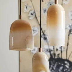 Klem lampe medium 28 cm pearl